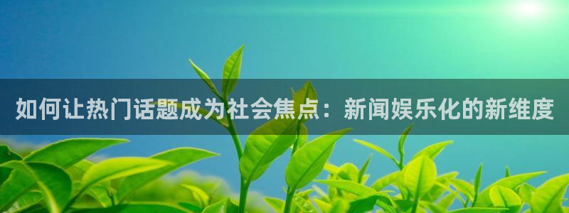 如何让热门话题成为社会焦点：新闻娱乐化的新维度
