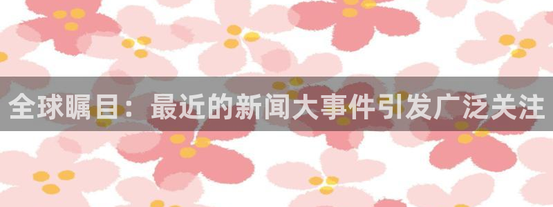 全球瞩目：最近的新闻大事件引发广泛关注